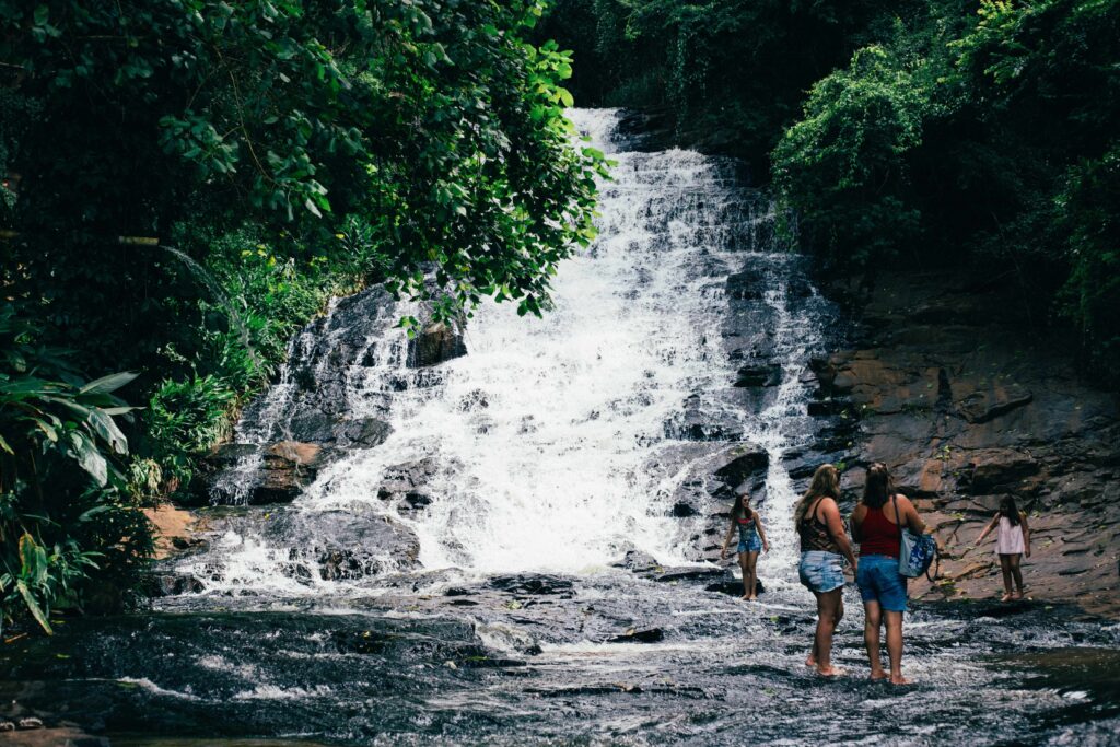 waterfalls with family